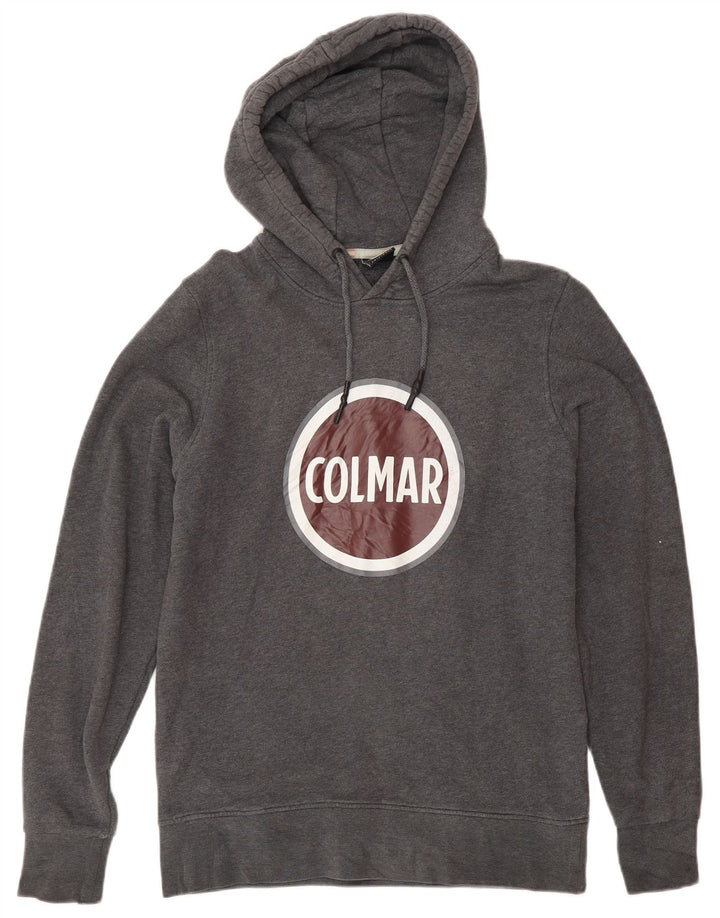 Colmar Mens Graphic Hoodie Jumper Medium Grey Cotton
