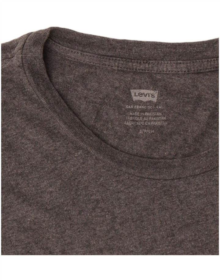 Levi's Womens Graphic T-Shirt Top UK 10 Small Grey Cotton