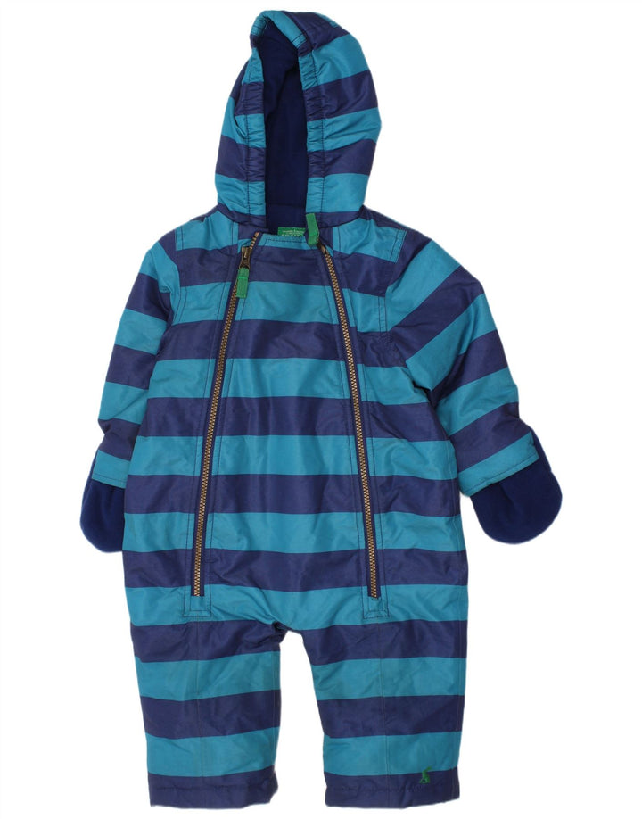 Joules Baby Boys Jumpsuit 9-12 Months  Blue Striped Polyester Winter