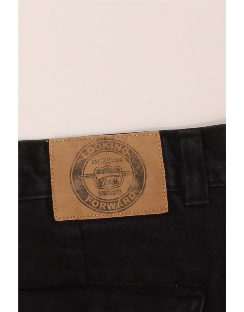 FLASH Mens Cargo Straight Jeans IT 58 4XL W37 L32 Black Cotton Vintage Flash and Second-Hand Flash from Messina Hembry 