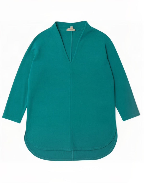 Phase Eight Womens 3/4 Sleeve Oversized Tunic Top UK 8 Small Turquoise