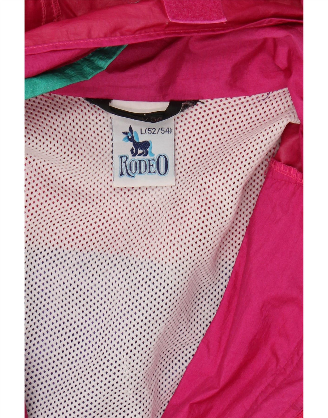 Rodeo Mens Hooded Rain Jacket IT 52/54 Large Pink Colourblock