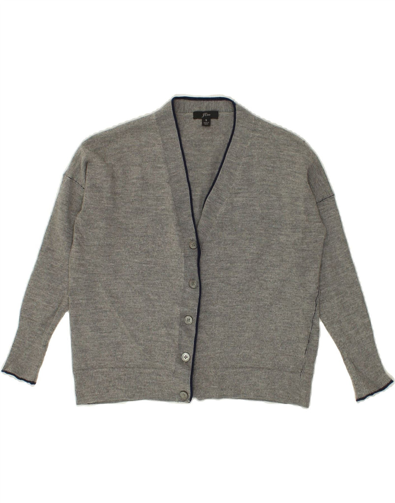 J. CREW Womens Cardigan Sweater UK 10 Small Grey Wool | Vintage J. Crew | Thrift | Second-Hand J. Crew | Used Clothing | Messina Hembry 