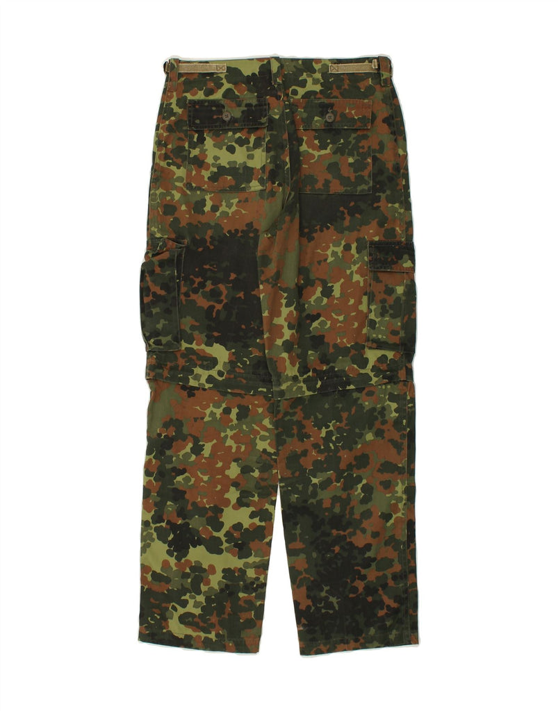 VINTAGE Womens Straight Cargo Trousers W30 L28 Green Camouflage Army Vintage Vintage and Second-Hand Vintage from Messina Hembry 