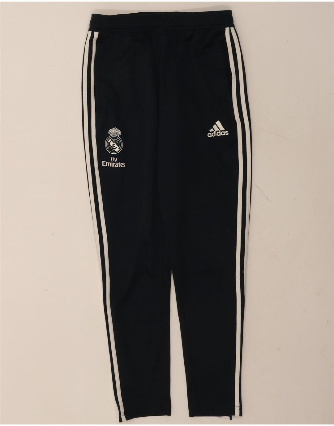 Adidas Mens Real Madrid Tracksuit Trousers Small Black Polyester