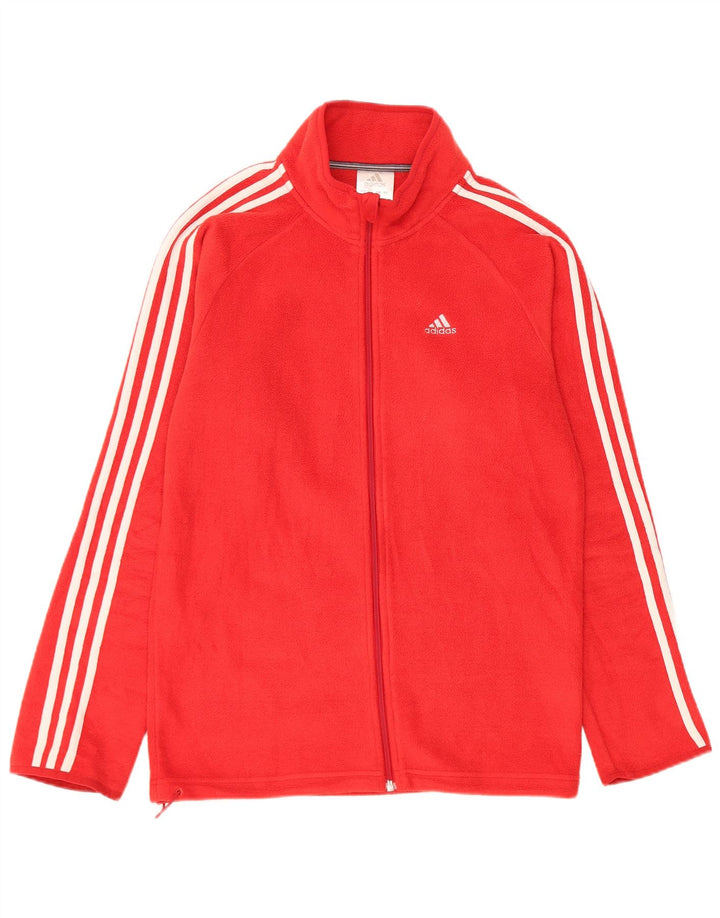 Adidas Mens Fleece Jacket UK 34 XS Red Polyester