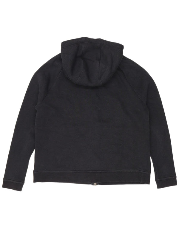 Nike Womens Graphic Loose Fit Zip Hoodie Sweater UK 14 Medium Black Cotton