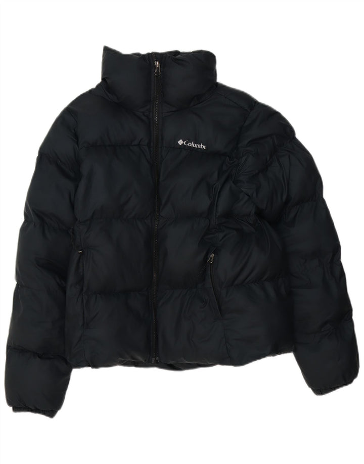 Columbia Womens Oversized Padded Jacket UK 6 XS Navy Blue Polyester