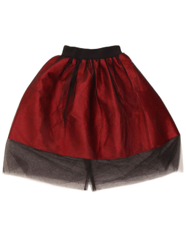 Vintage Womens Tutu Skirt W20 3XS Burgundy
