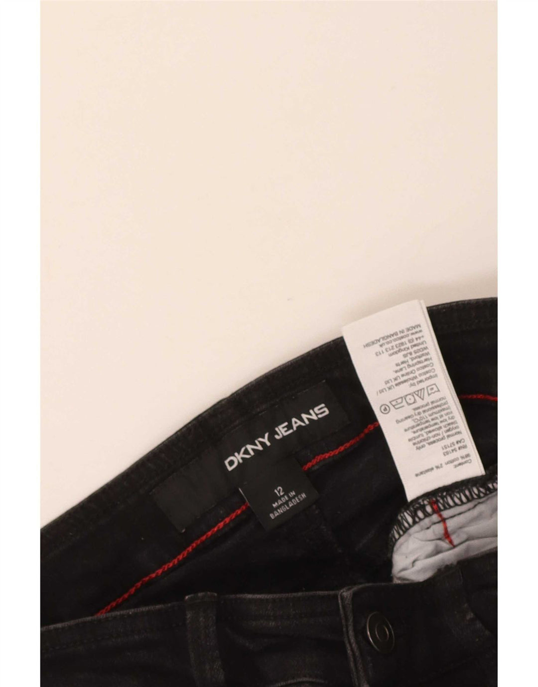 Dkny Womens Denim Shorts US 12 Large W30 Black Cotton