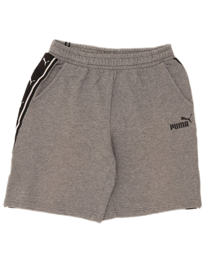 PUMA Mens Graphic Sport Shorts Medium Grey Colourblock