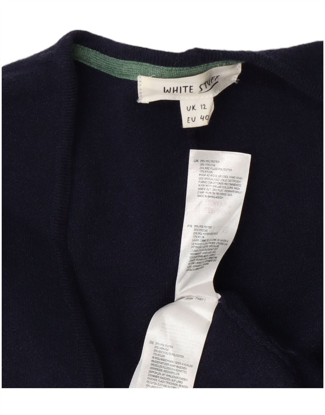 White Stuff Womens Poncho Cardigan Sweater UK 12 Medium Navy Blue Polyester
