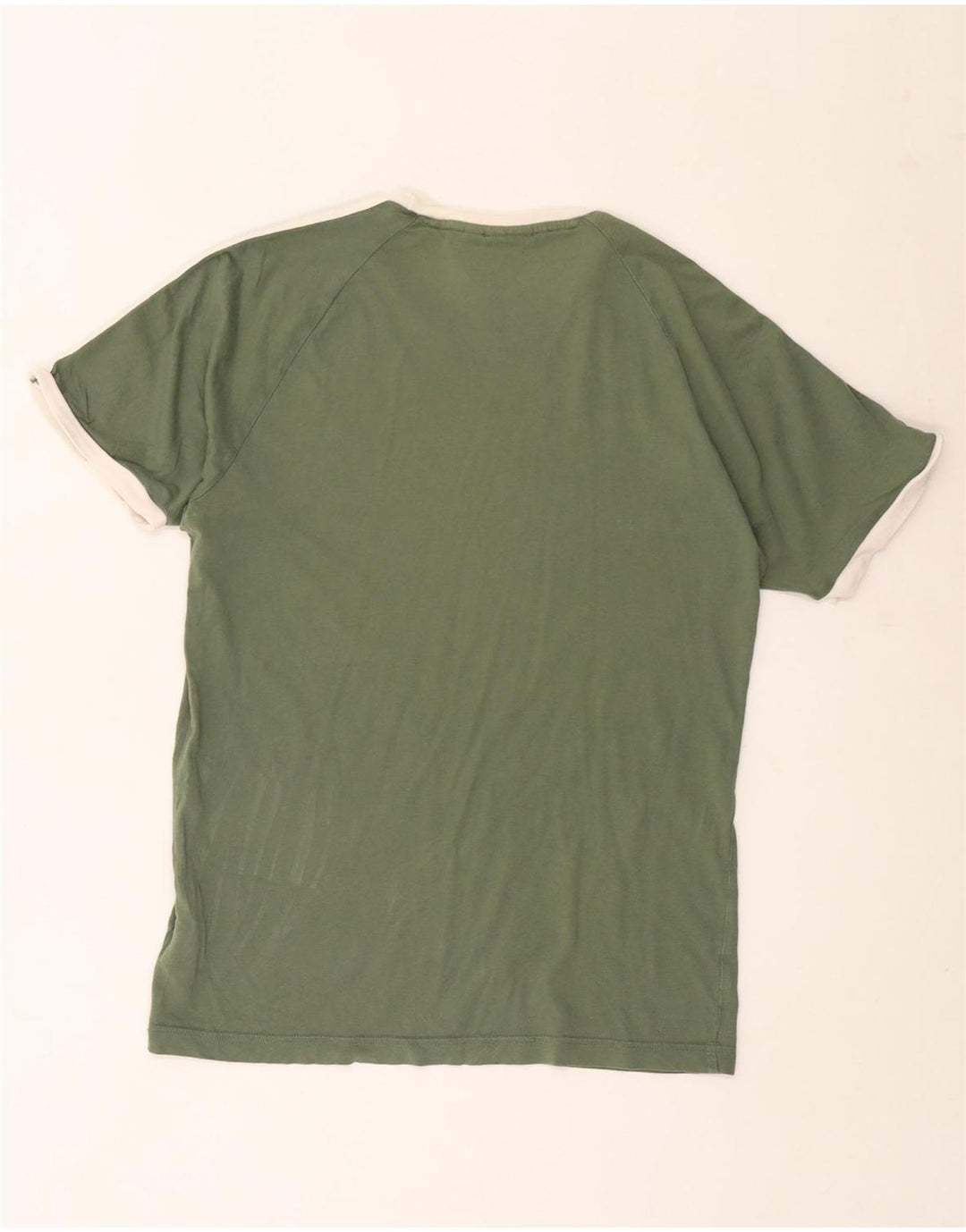 Adidas Mens T-Shirt Top Medium Green Cotton