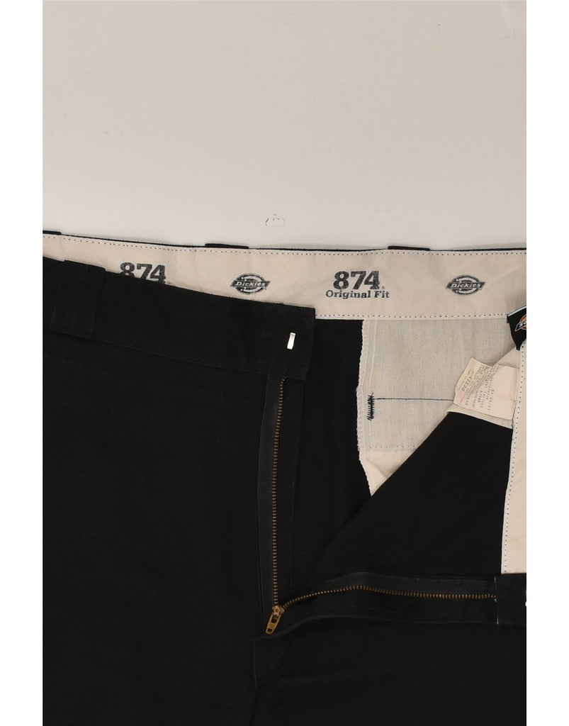 DICKIES Mens Original Fit Chino Trousers W42 L30  Black Polyester | Vintage Dickies | Thrift | Second-Hand Dickies | Used Clothing | Messina Hembry 