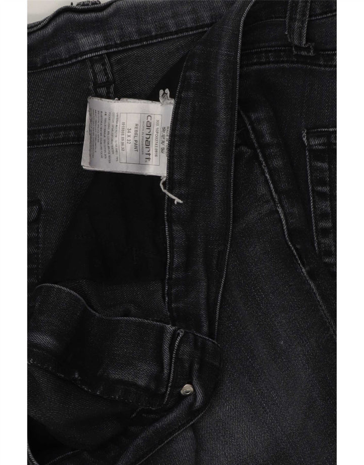 Carhartt Mens Distressed Straight Jeans W34 L32 Grey
