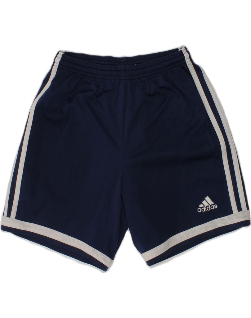 ADIDAS Boys Sport Shorts 11-12 Years Navy Blue Polyester | Vintage Adidas | Thrift | Second-Hand Adidas | Used Clothing | Messina Hembry 