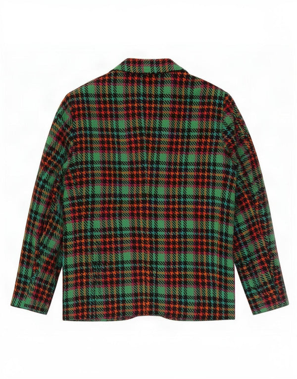 Vintage Womens 3 Button Blazer Jacket UK 16 Large Multicoloured Plaid