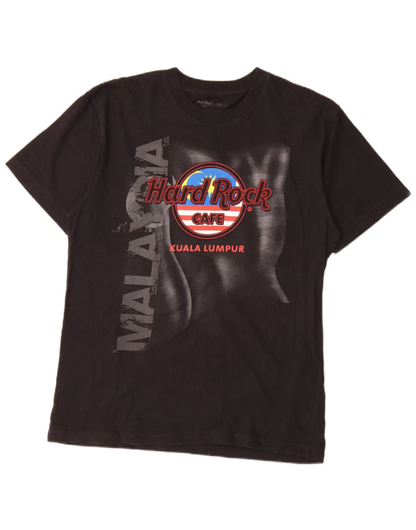 Hard Rock Cafe Mens Kuala Lumpur Graphic T-Shirt Top Large Black Cotton