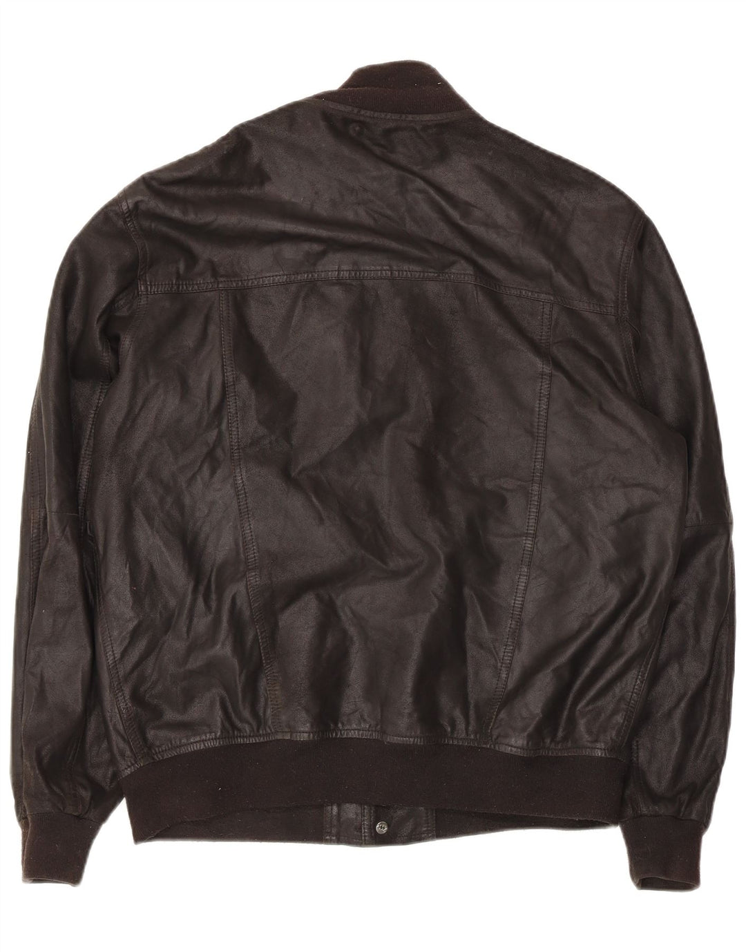 Luca D'altieri Mens Bomber Leather Jacket UK 38 Medium Brown Leather