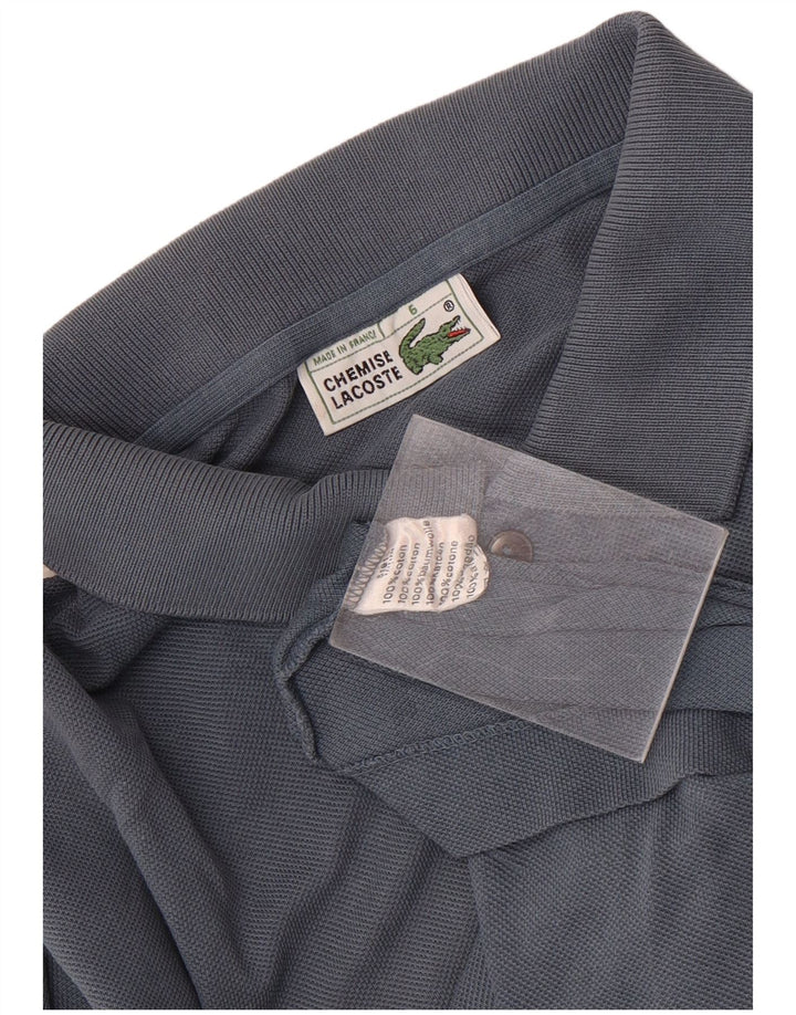 Lacoste Mens Polo Shirt Size 6 XL Grey Cotton
