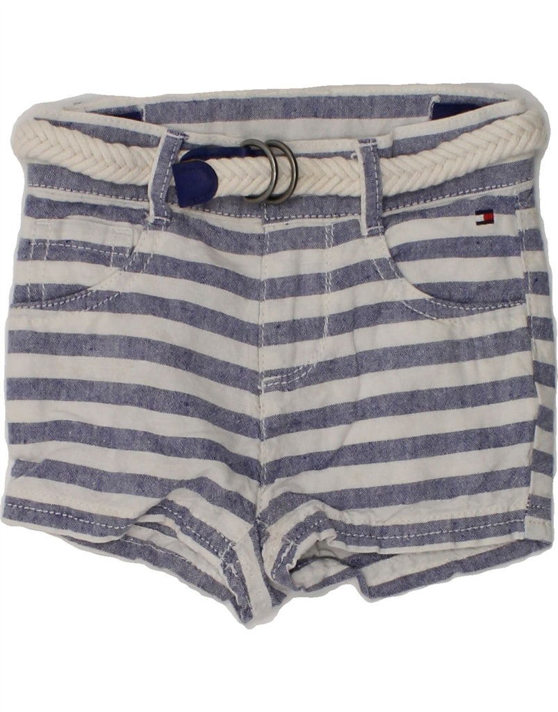 TOMMY HILFIGER Baby Boys Casual Shorts 9-12 Months W18 Blue Striped Linen | Vintage Tommy Hilfiger | Thrift | Second-Hand Tommy Hilfiger | Used Clothing | Messina Hembry 