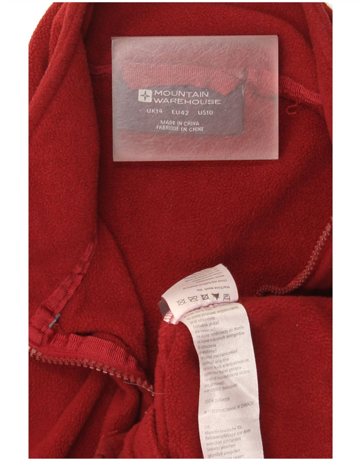 Mountain Warehouse Womens Fleece Jacket UK 14 Large Burgundy Polyester