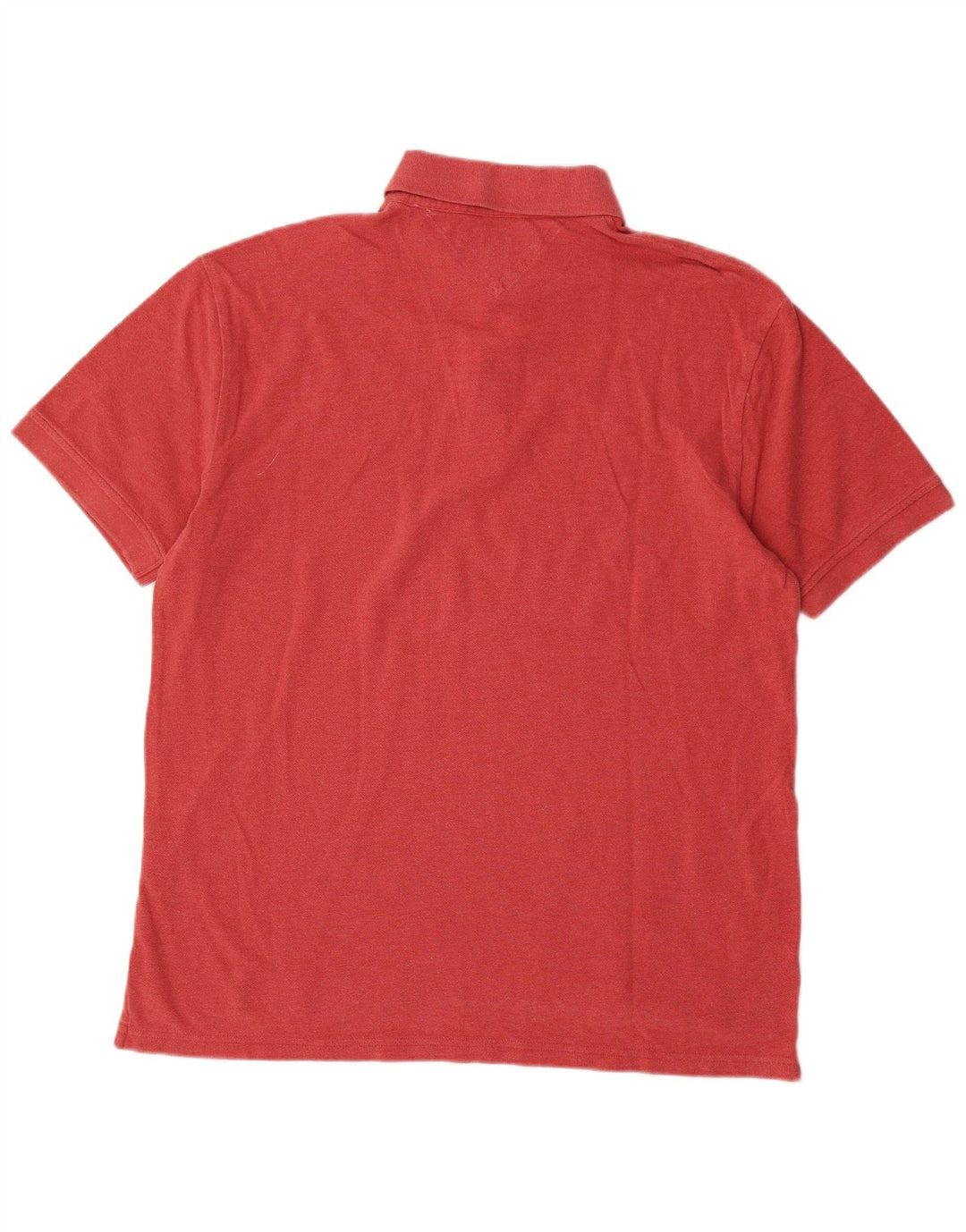 Tommy Hilfiger Mens Polo Shirt Large Red Cotton