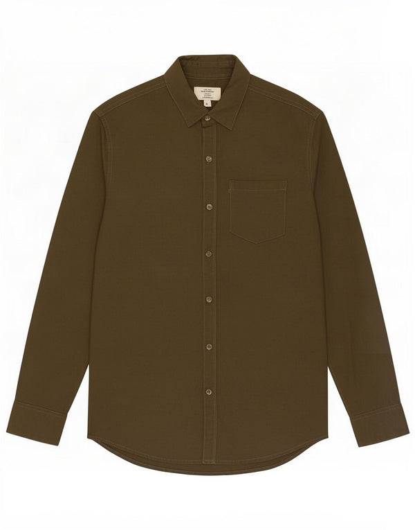 Jack & Jones Mens Shirt Large Khaki Cotton