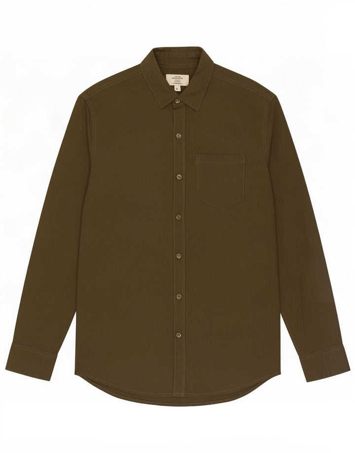 Jack & Jones Mens Shirt Large Khaki Cotton
