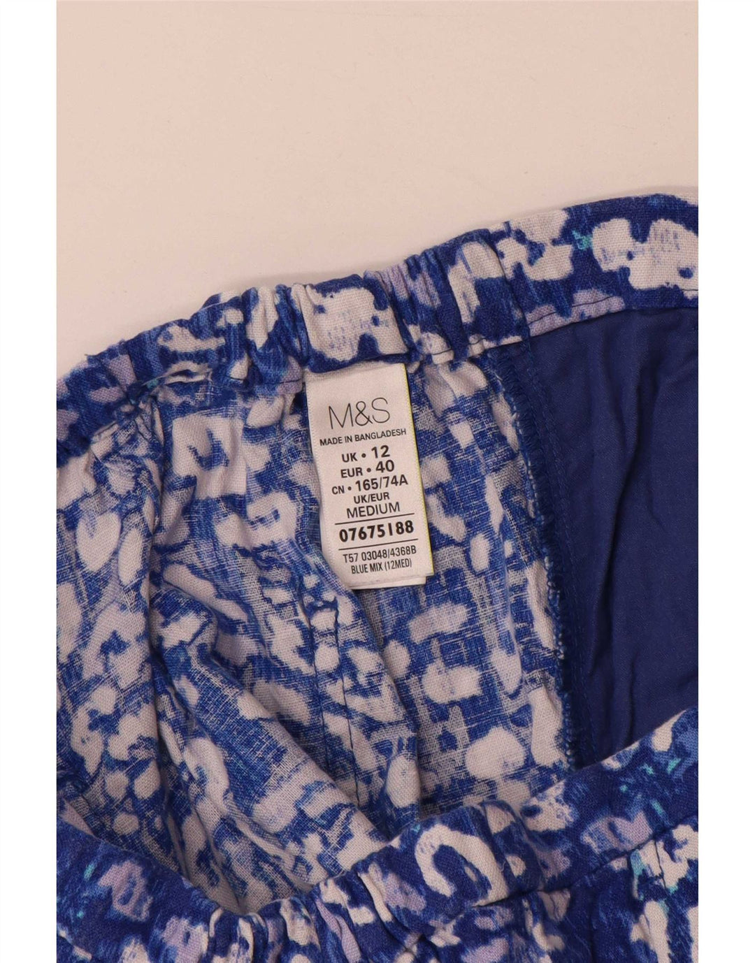 Marks & Spencer Womens Chino Trousers UK 12 Medium W30 L31 Blue