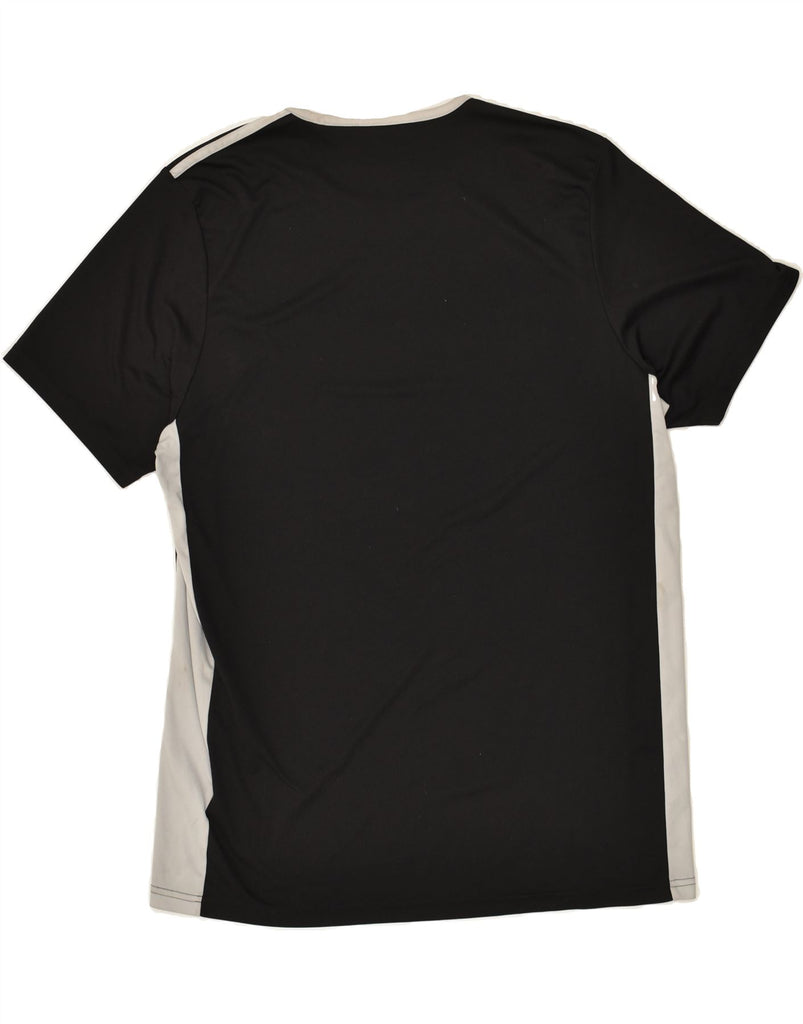 ADIDAS Mens Climalite T-Shirt Top XL Black Colourblock Polyester Vintage Adidas and Second-Hand Adidas from Messina Hembry 