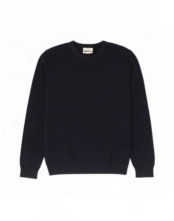 Marks & Spencer Mens Crew Neck Jumper Sweater XL Navy Blue Cotton