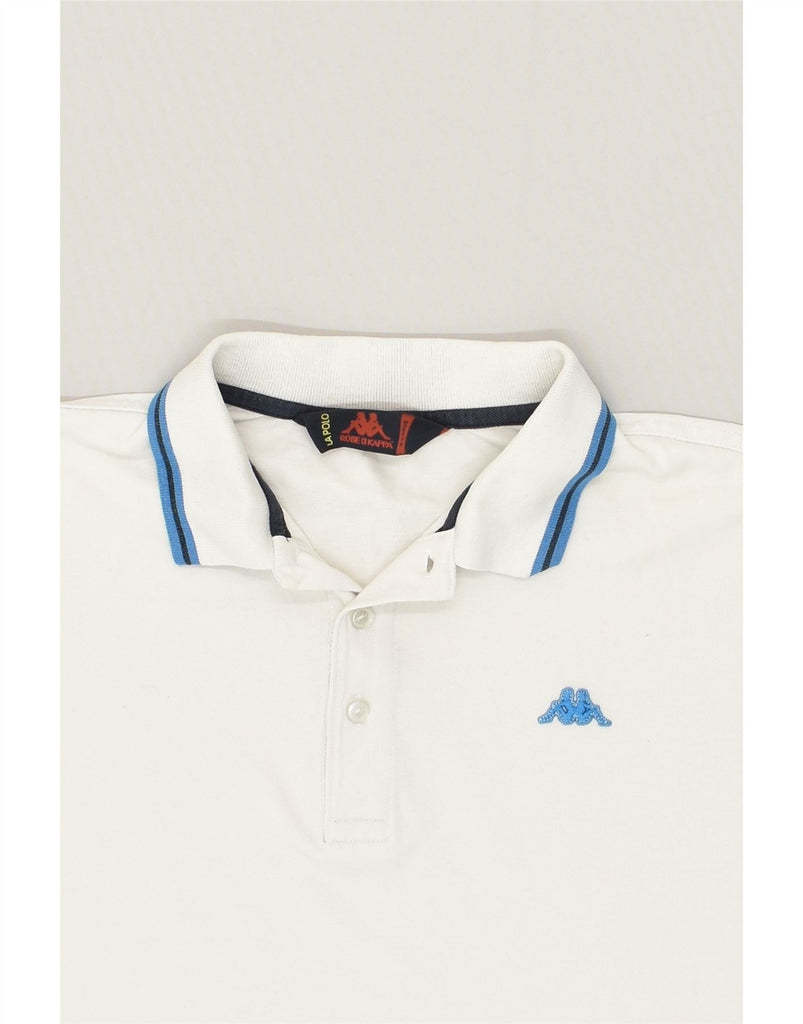 KAPPA Mens Polo Shirt XL White Cotton | Vintage Kappa | Thrift | Second-Hand Kappa | Used Clothing | Messina Hembry 