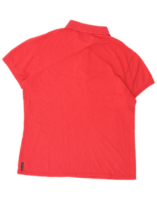 Armani Jeans Mens Muscle Polo Shirt Large Red