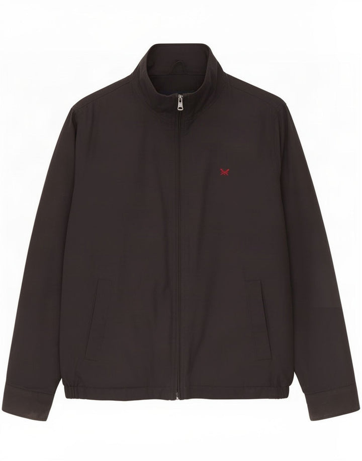 Crew Clothing Mens Bomber Jacket UK 38 Medium Black Cotton