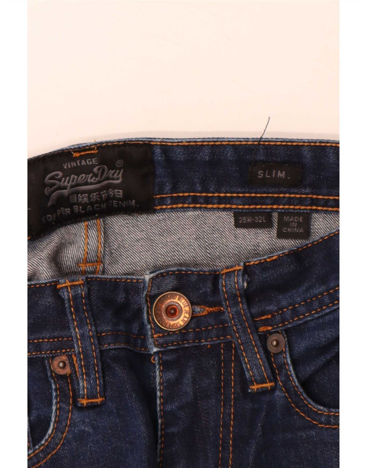Superdry Womens Corporal Slim Jeans W28 L28 Navy Blue