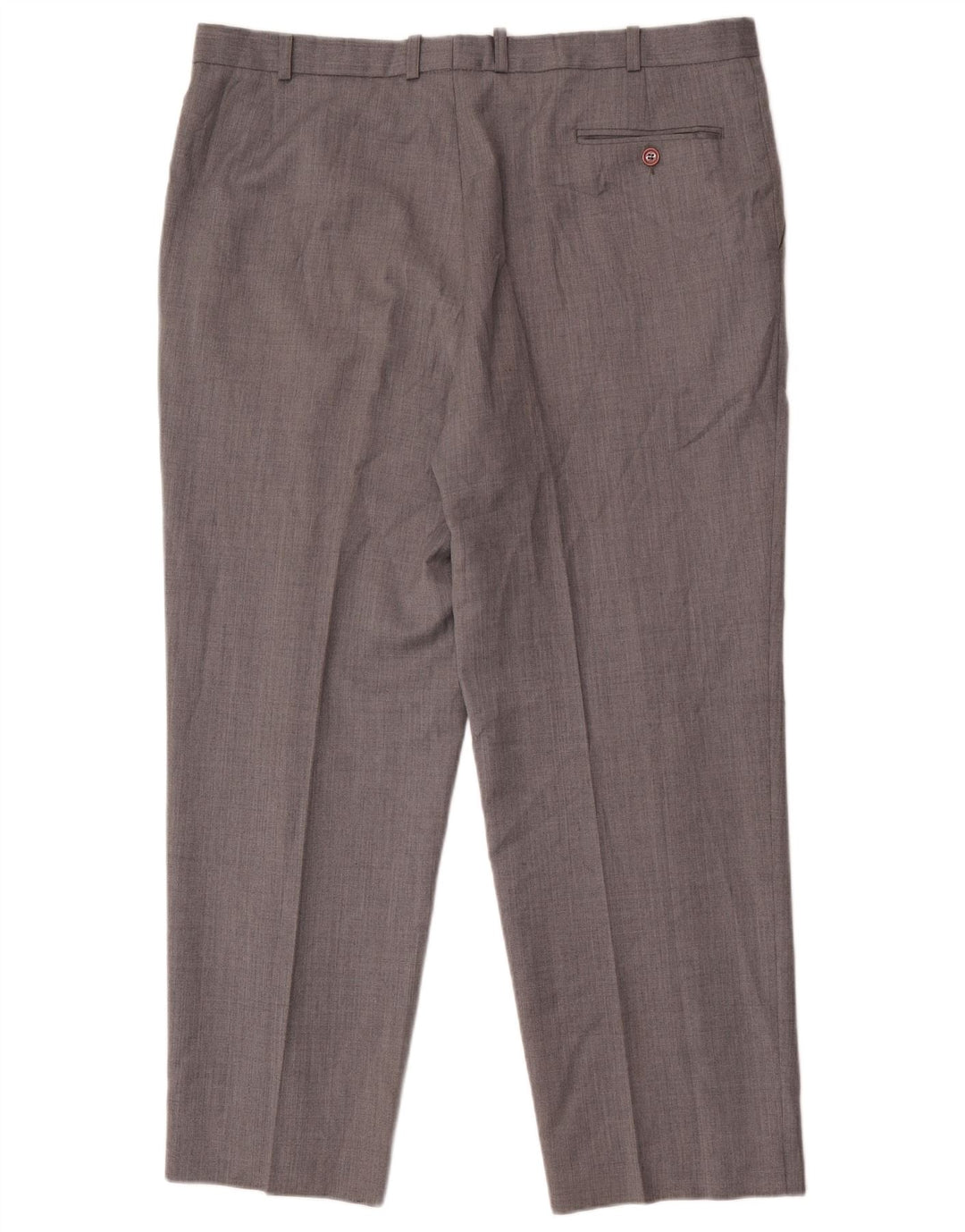 Marks & Spencer Mens Straight Suit Trousers W40 L29 Grey Wool