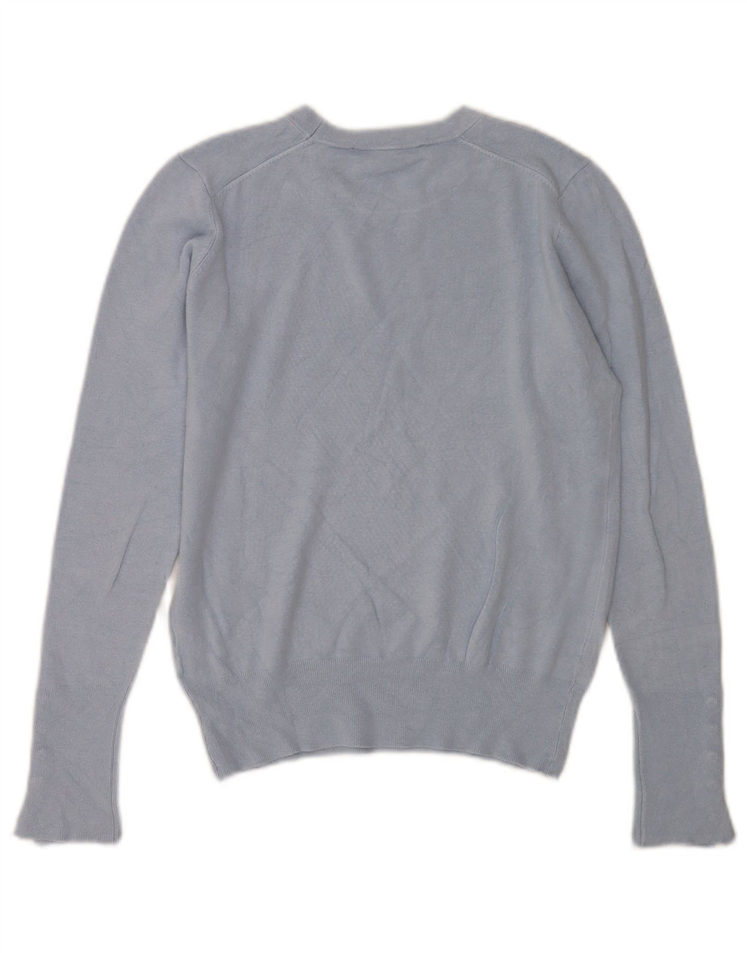 Zara Womens Crew Neck Jumper Sweater UK 12 Medium Blue Viscose