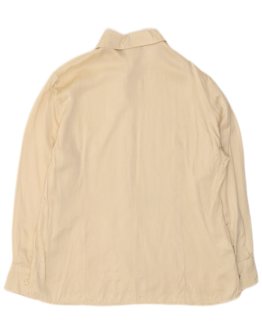 Andrea Mare Womens Shirt Blouse UK 14 Large Yellow Silk