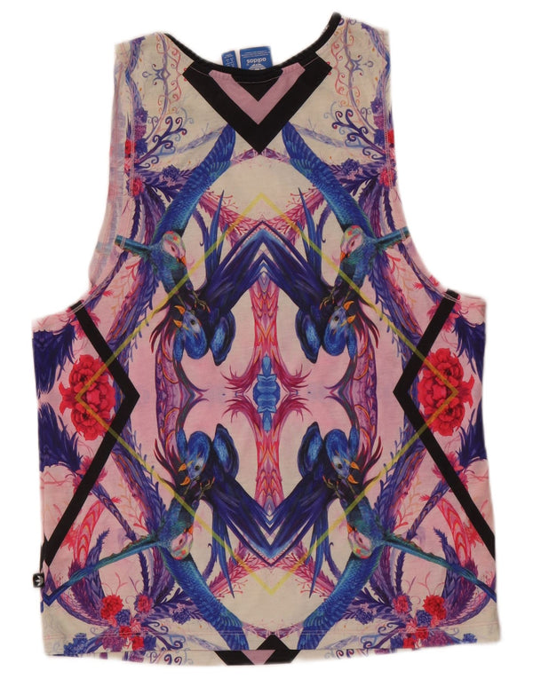 Adidas Womens Passaredo Graphic Vest Top UK 8 Small Multicoloured Tropical