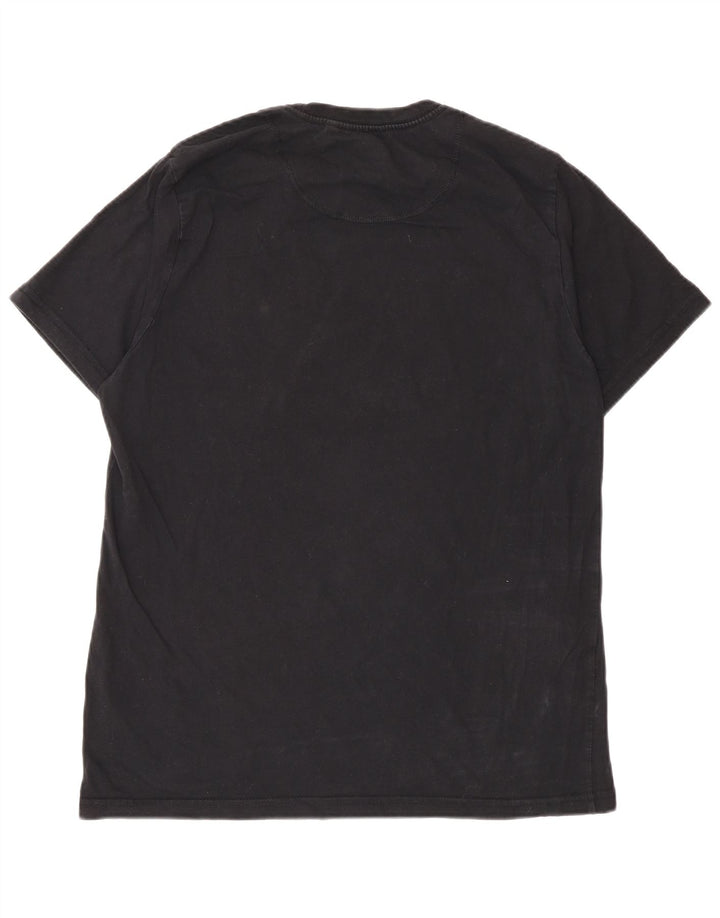 Ellesse Mens Graphic T-Shirt Top Medium Black Colourblock Cotton