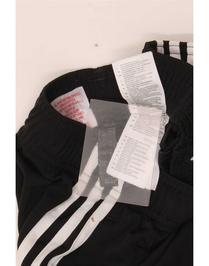 Adidas Boys Tracksuit Trousers Joggers 9-10 Years Black Polyester