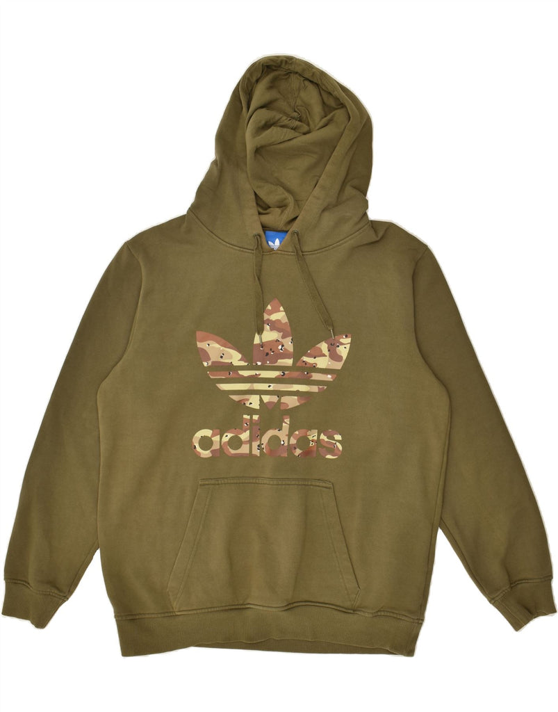 ADIDAS Mens Graphic Hoodie Jumper Medium Green Cotton | Vintage Adidas | Thrift | Second-Hand Adidas | Used Clothing | Messina Hembry 