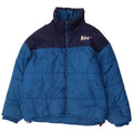 Helly Hansen Mens Padded Jacket UK 42 XL Blue Colourblock Nylon
