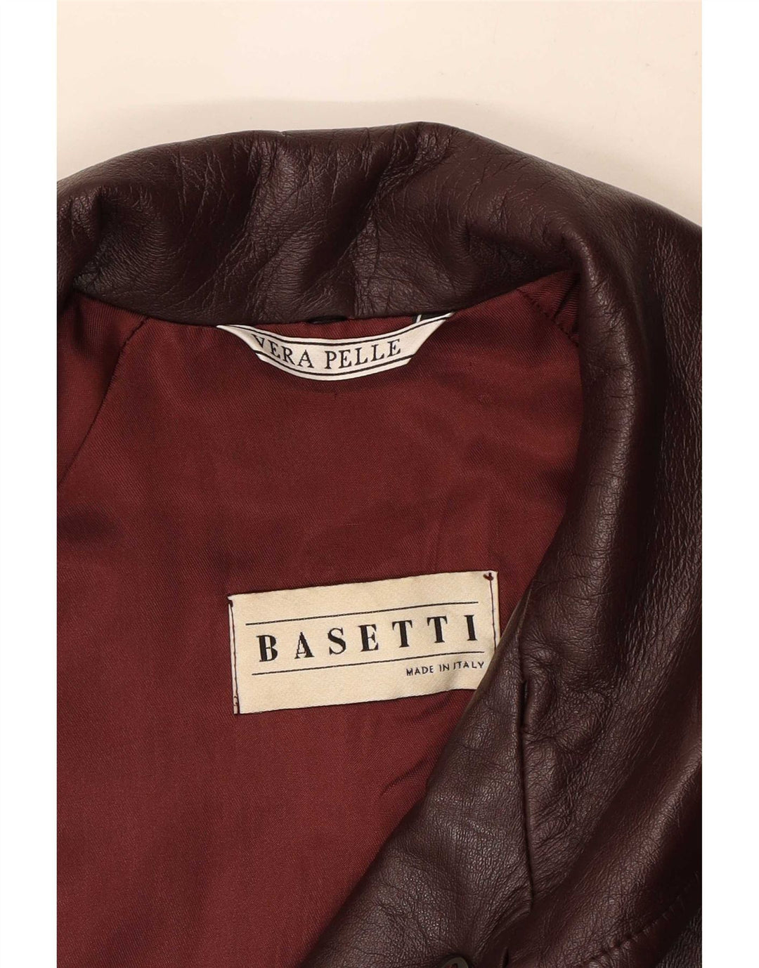 Basetti Womens Leather Coat IT 50 XL Brown Leather
