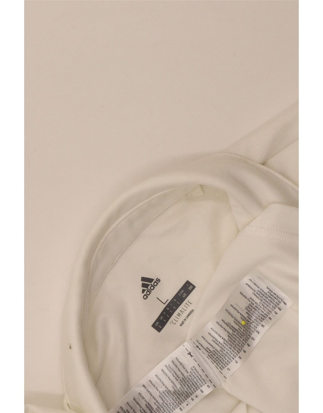 Adidas Mens Climalite Polo Shirt Large White Polyester