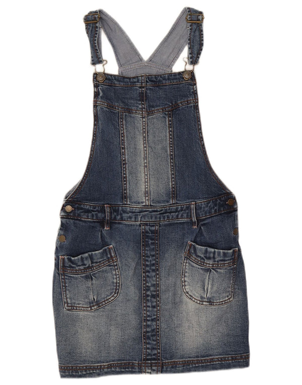 Fat Face Girls Dungaree Denim Skirt 12-13 Years W28 Blue Cotton