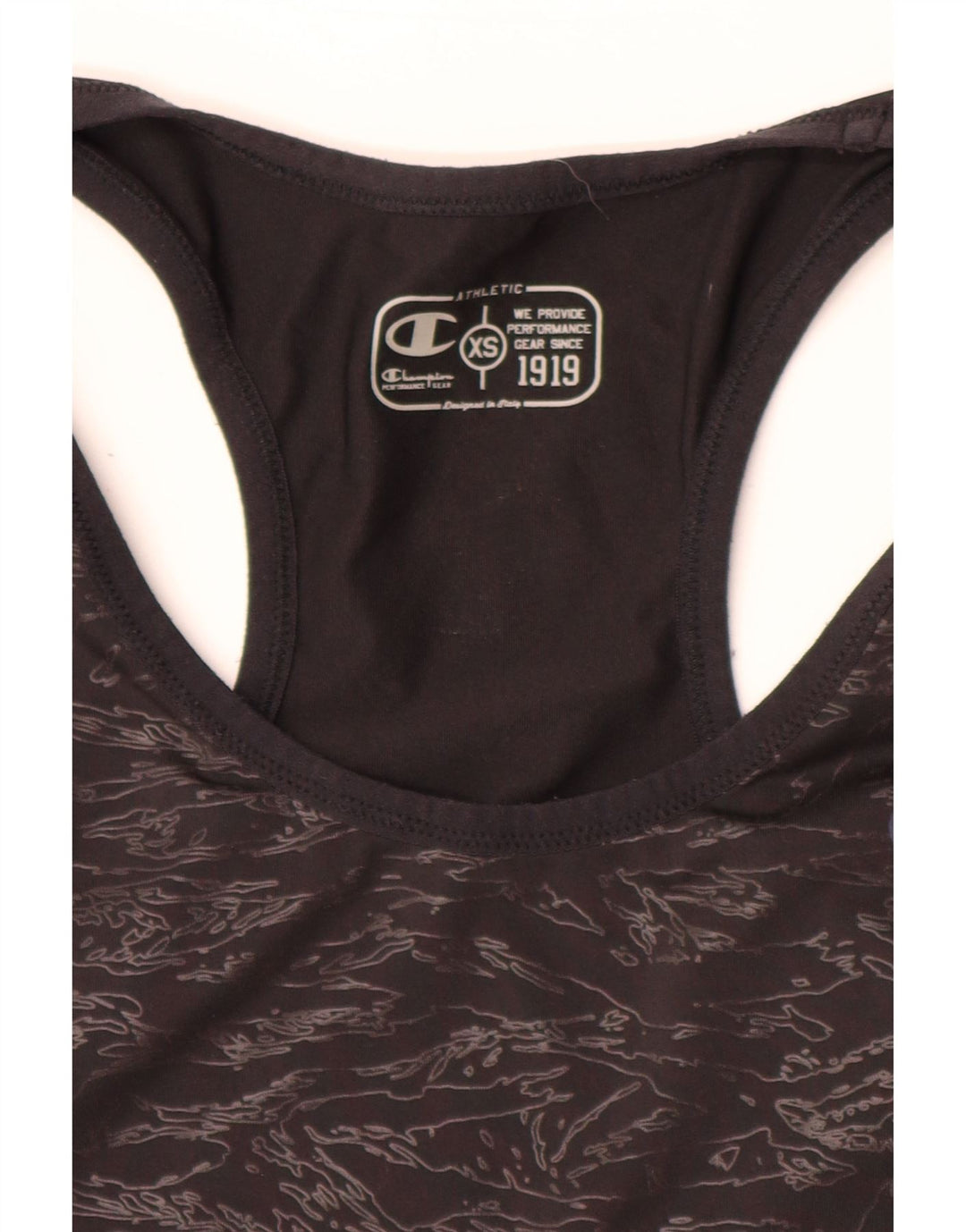 Champion Womens Abstract Pattern Vest Top UK 4 XS Black