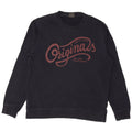 JACK & JONES Mens Graphic Sweatshirt Jumper Large Navy Blue Cotton