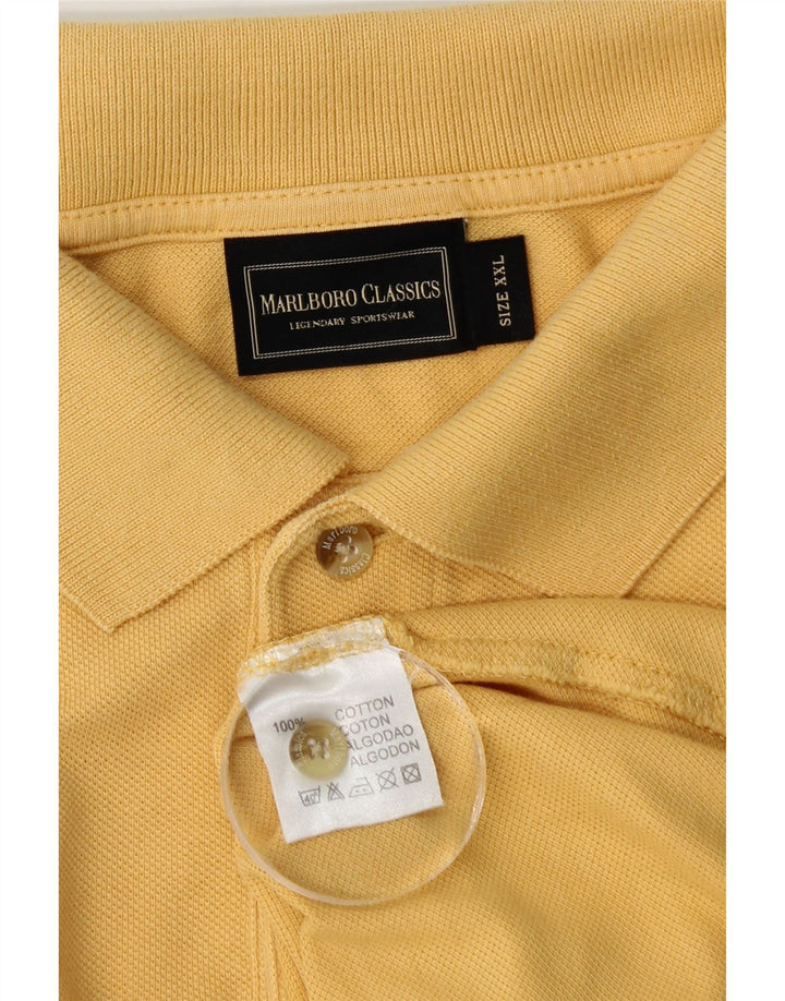 Marlboro Classics Mens Polo Shirt 2XL Yellow Cotton